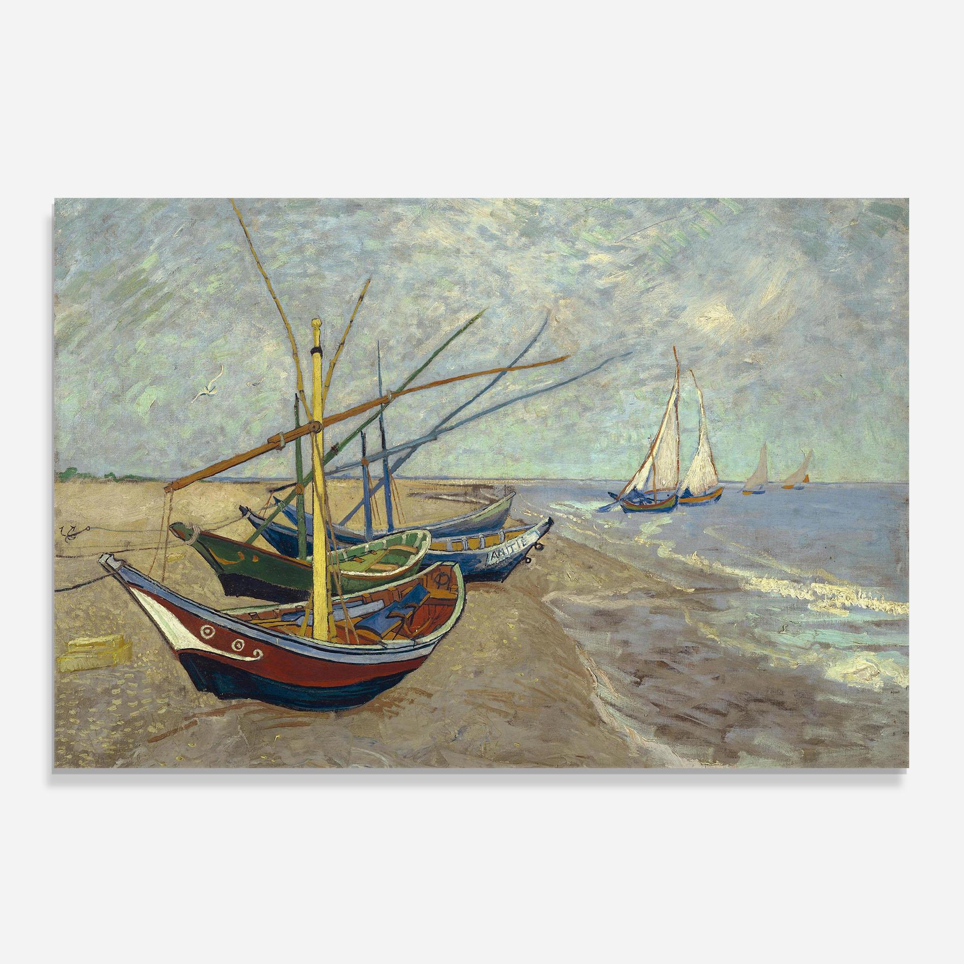 Стъклен панел за кухня Vissersboten Les Saintes Maries mockup 0