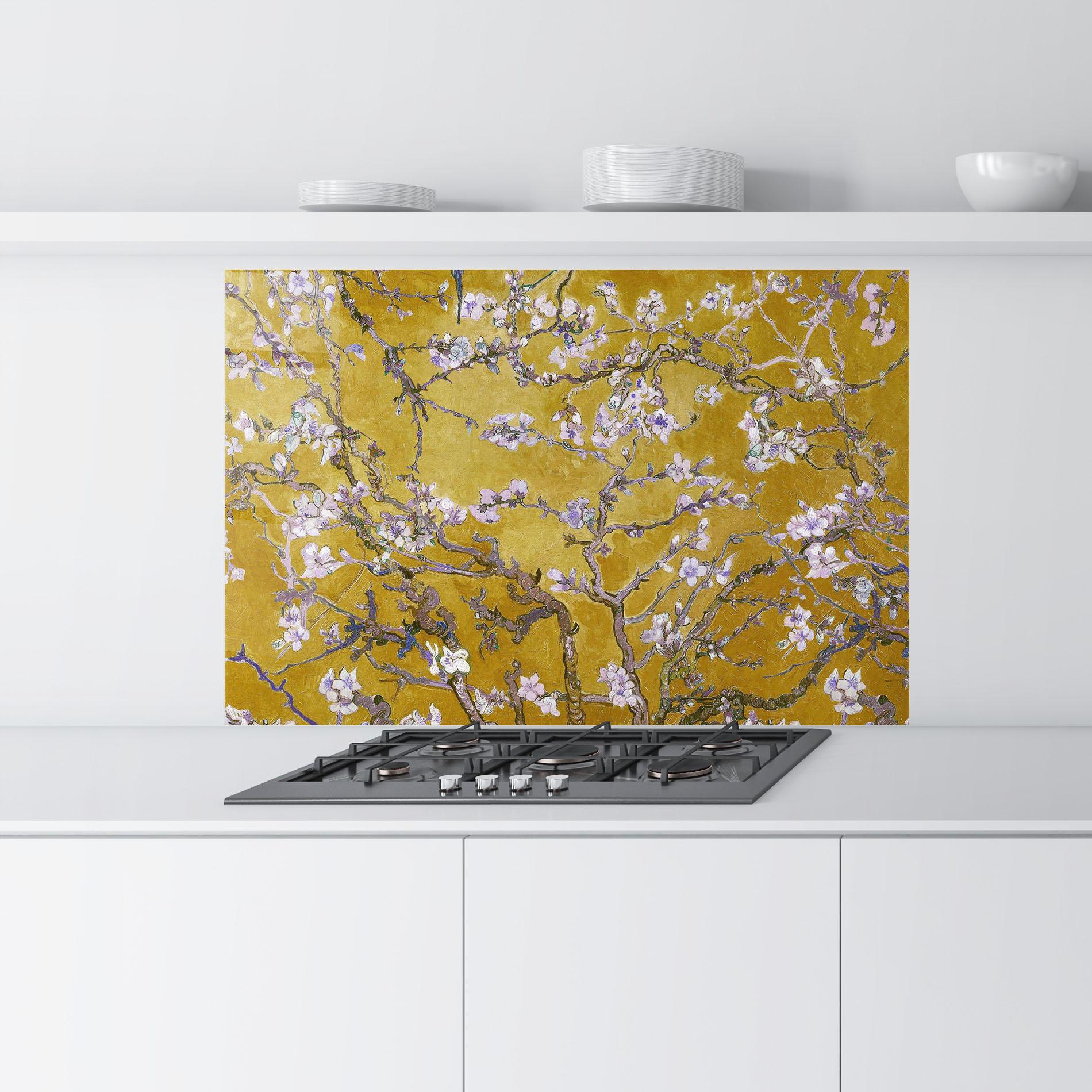 Стъклен панел за кухня Almond Blossom mockup 9