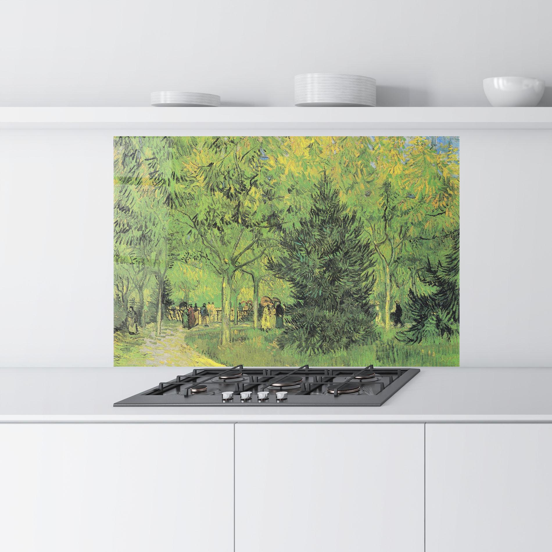 Стъклен панел за кухня Park Of Arles mockup 9