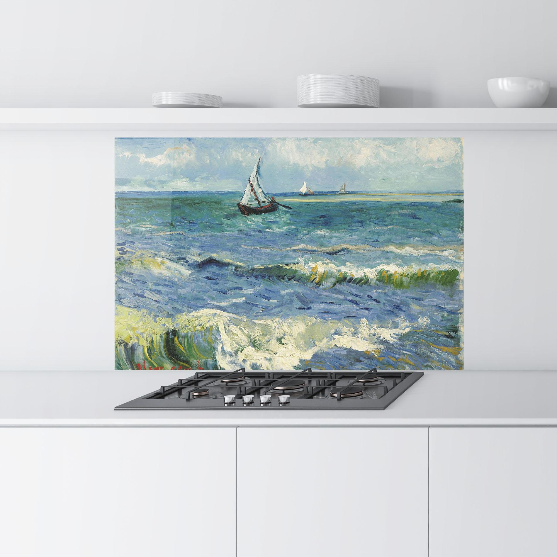 Стъклен панел за кухня Zeegezicht Saintes Maries mockup 9