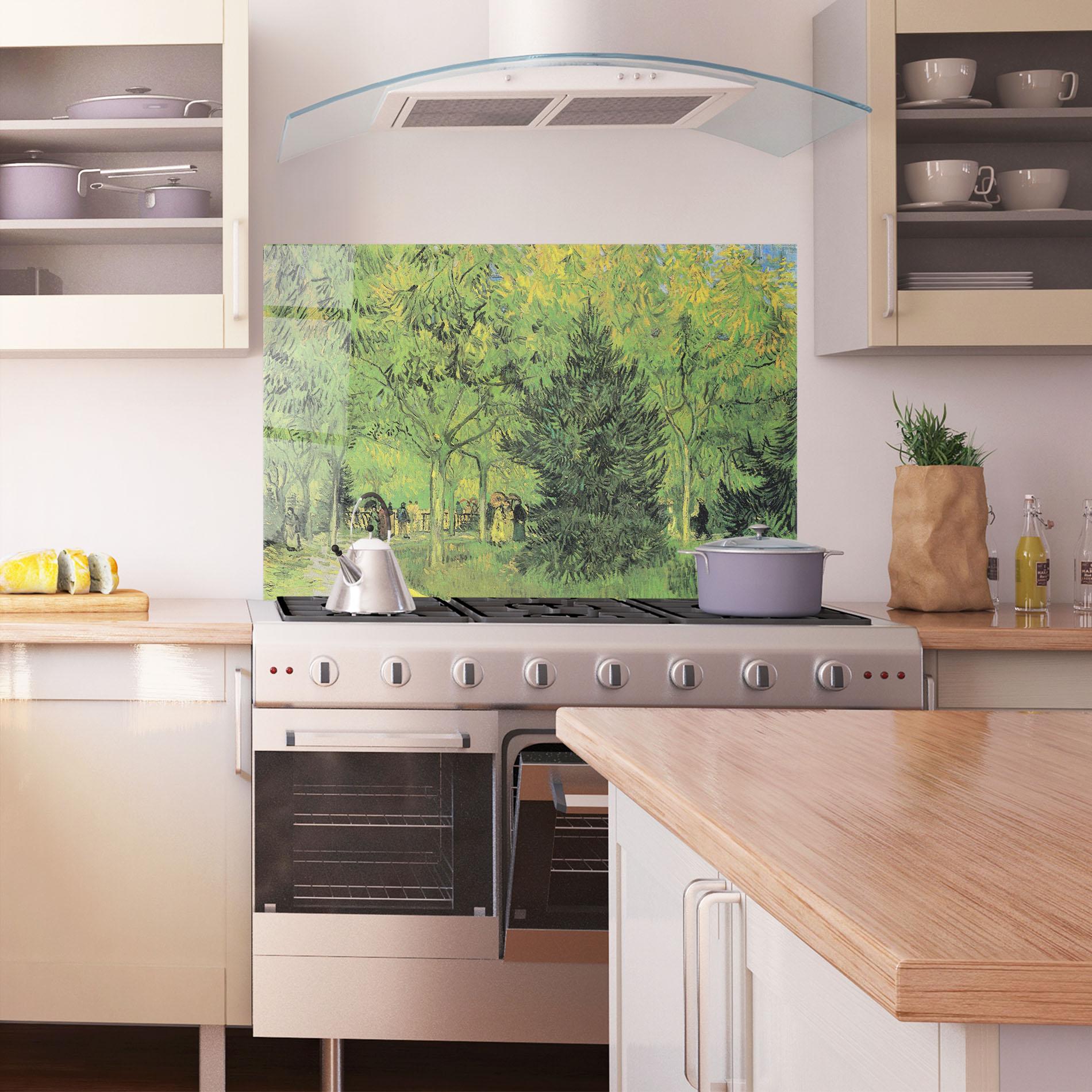 Стъклен панел за кухня Park Of Arles mockup 1