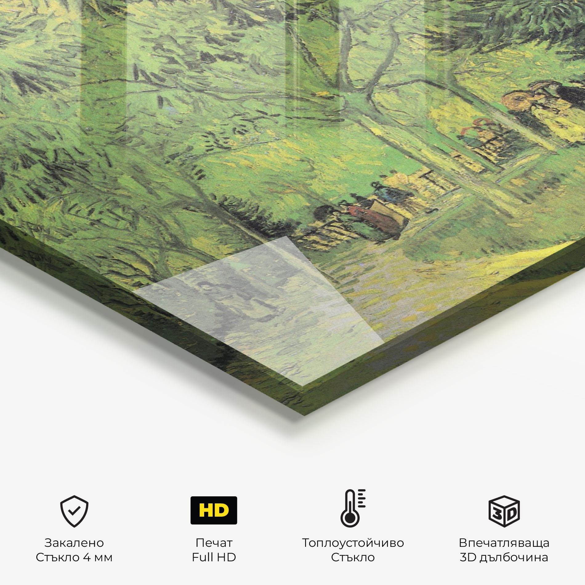 Стъклен панел за кухня Park Of Arles mockup 2