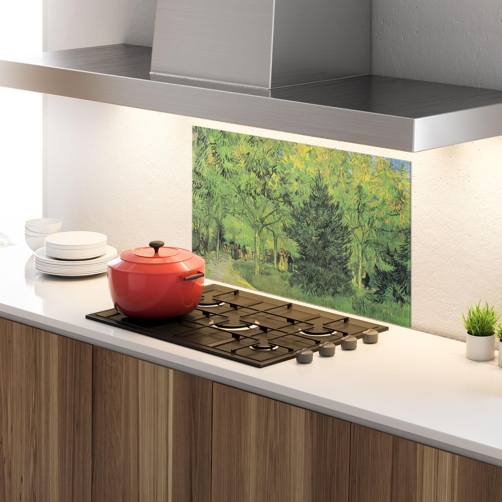 Стъклен панел за кухня Park Of Arles mockup 4