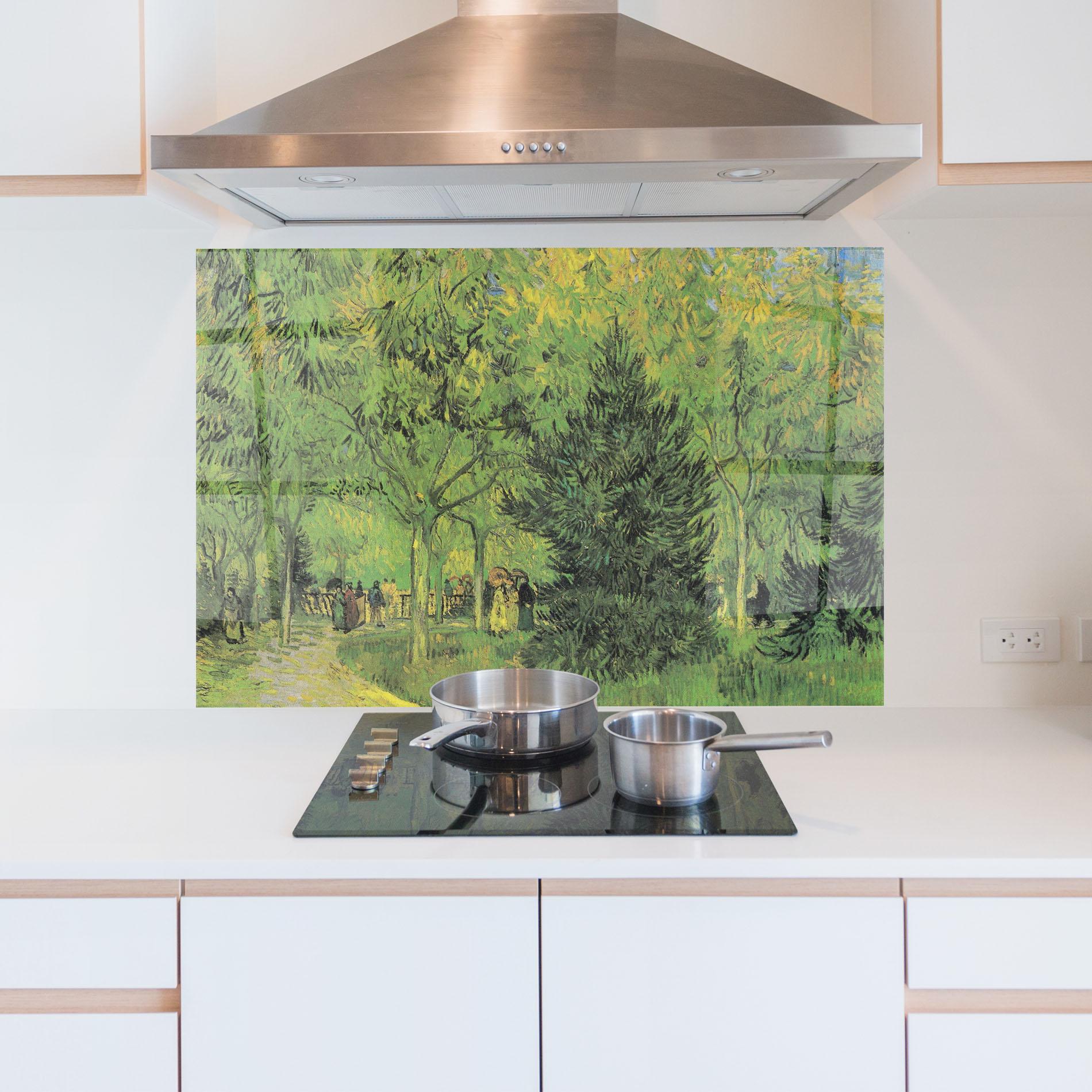 Стъклен панел за кухня Park Of Arles mockup 5