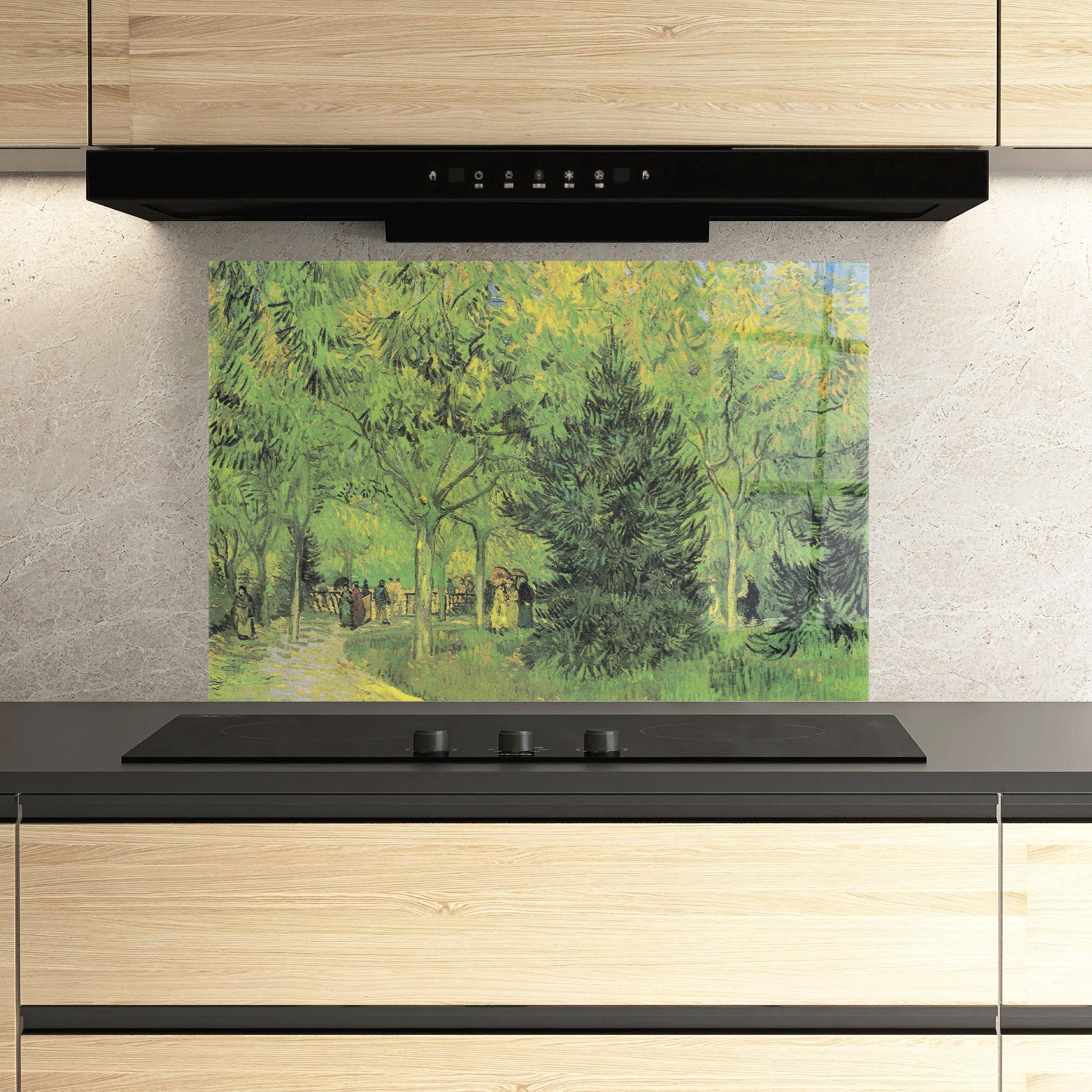 Стъклен панел за кухня Park Of Arles mockup 3