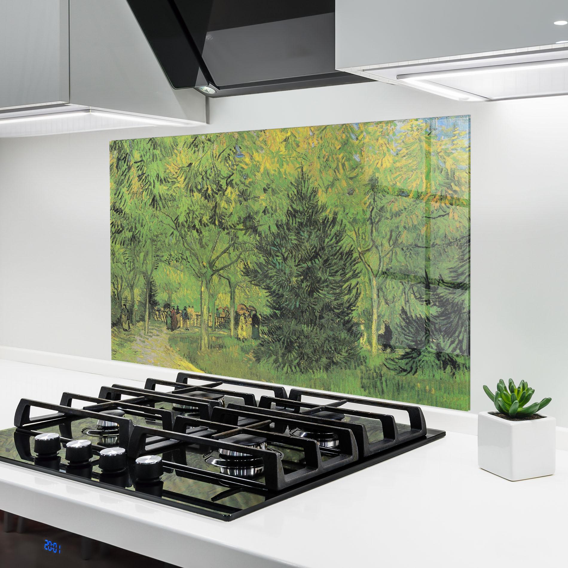 Стъклен панел за кухня Park Of Arles mockup 6