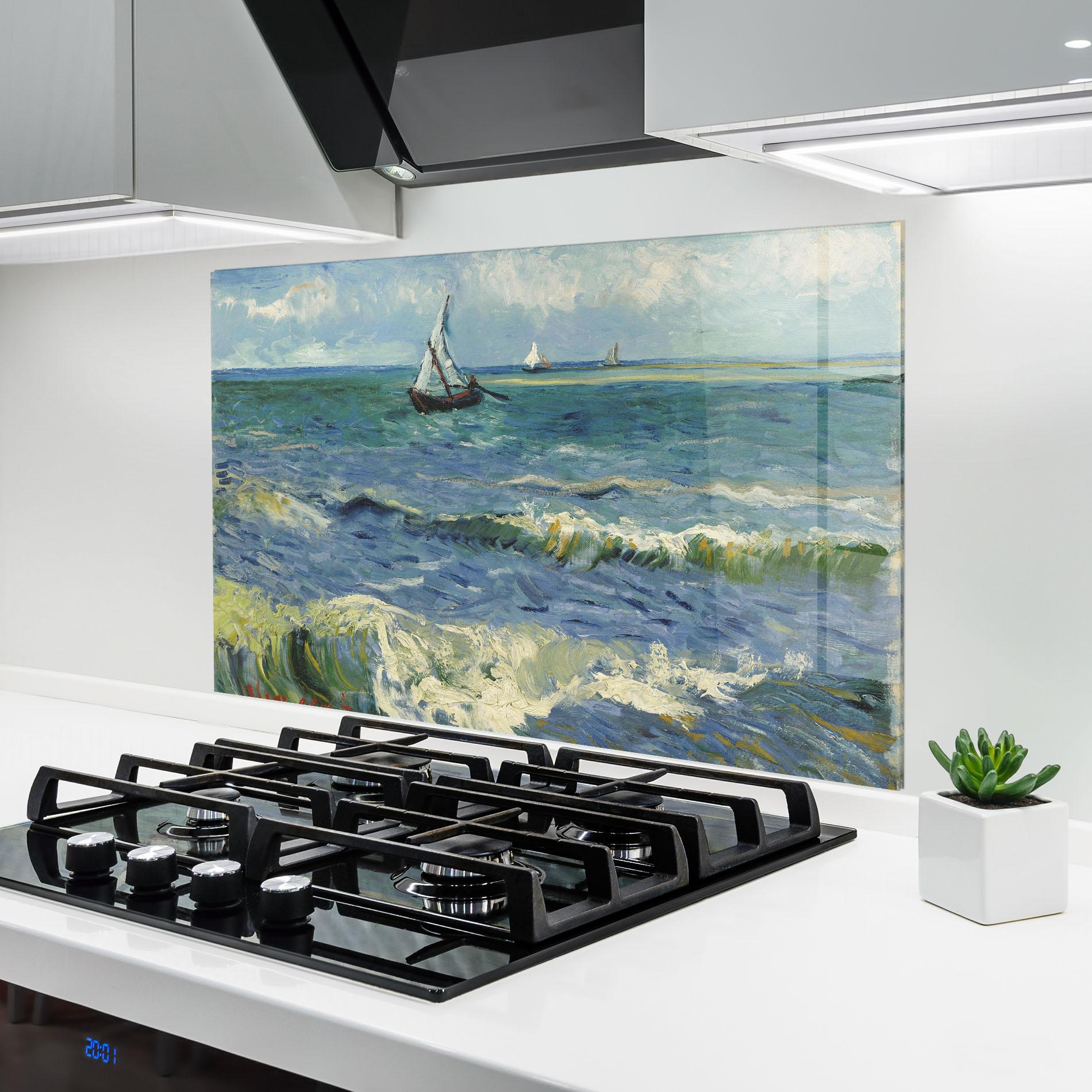 Стъклен панел за кухня Zeegezicht Saintes Maries mockup 6