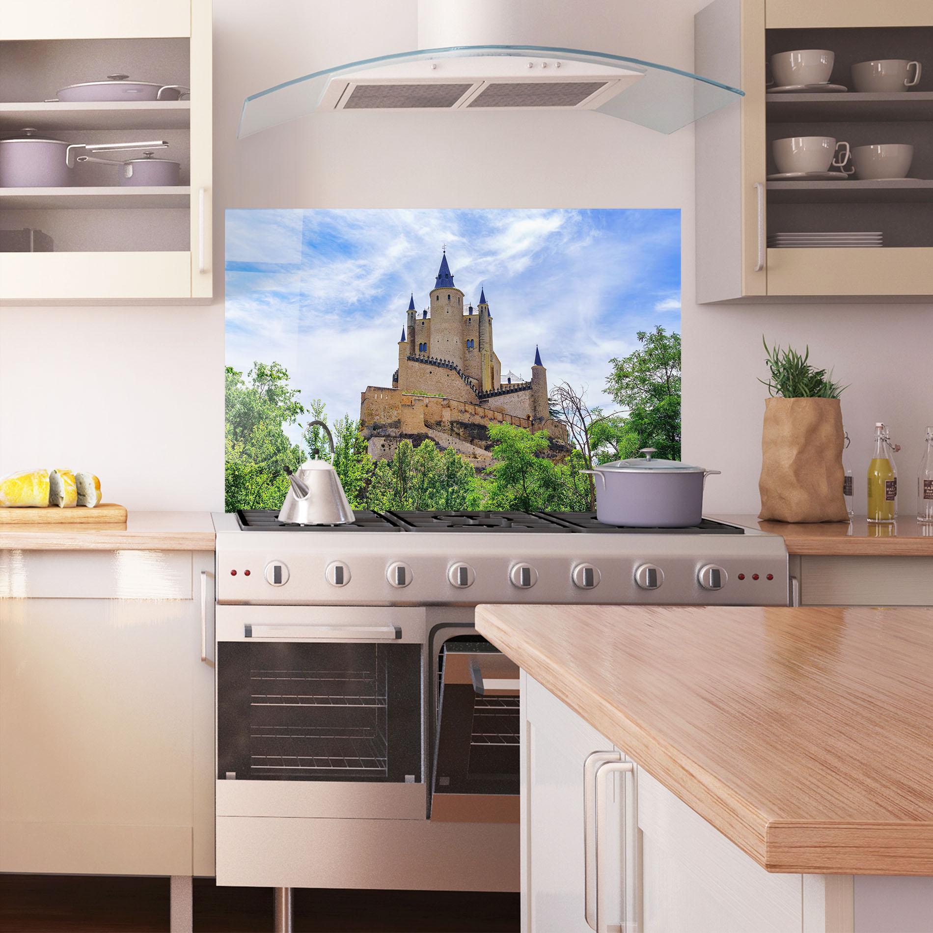 Стъклен панел за кухня Castle Alcazar mockup 1