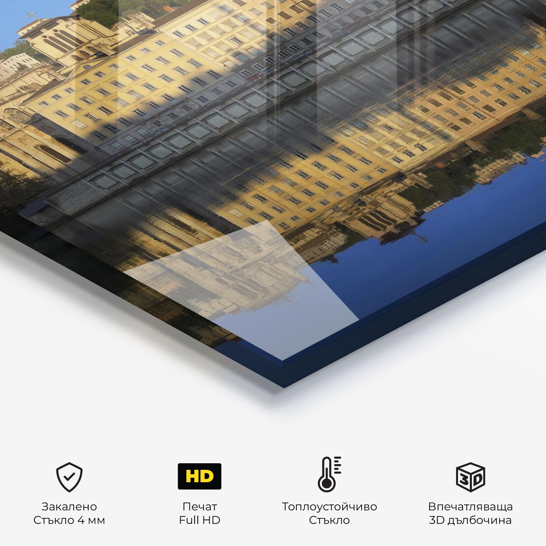 Стъклен панел за кухня Lyon France mockup 2