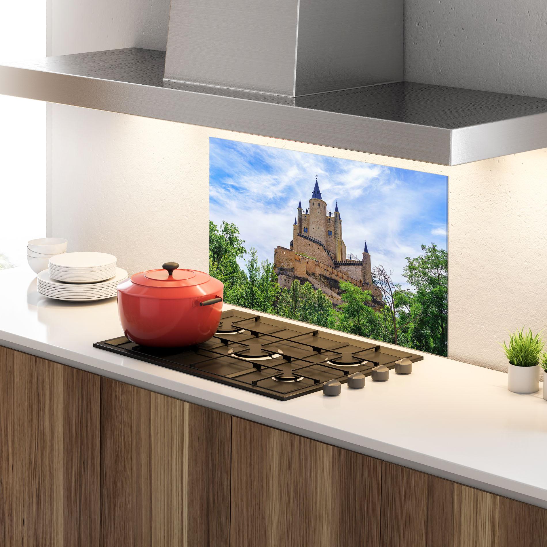 Стъклен панел за кухня Castle Alcazar mockup 4