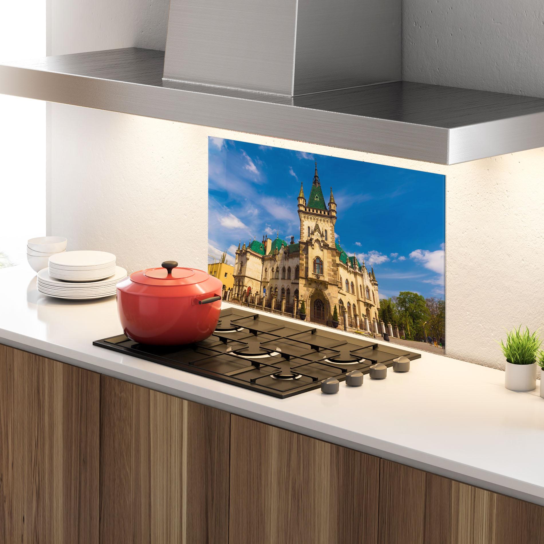 Стъклен панел за кухня Jakabov Palace Slovakia mockup 4
