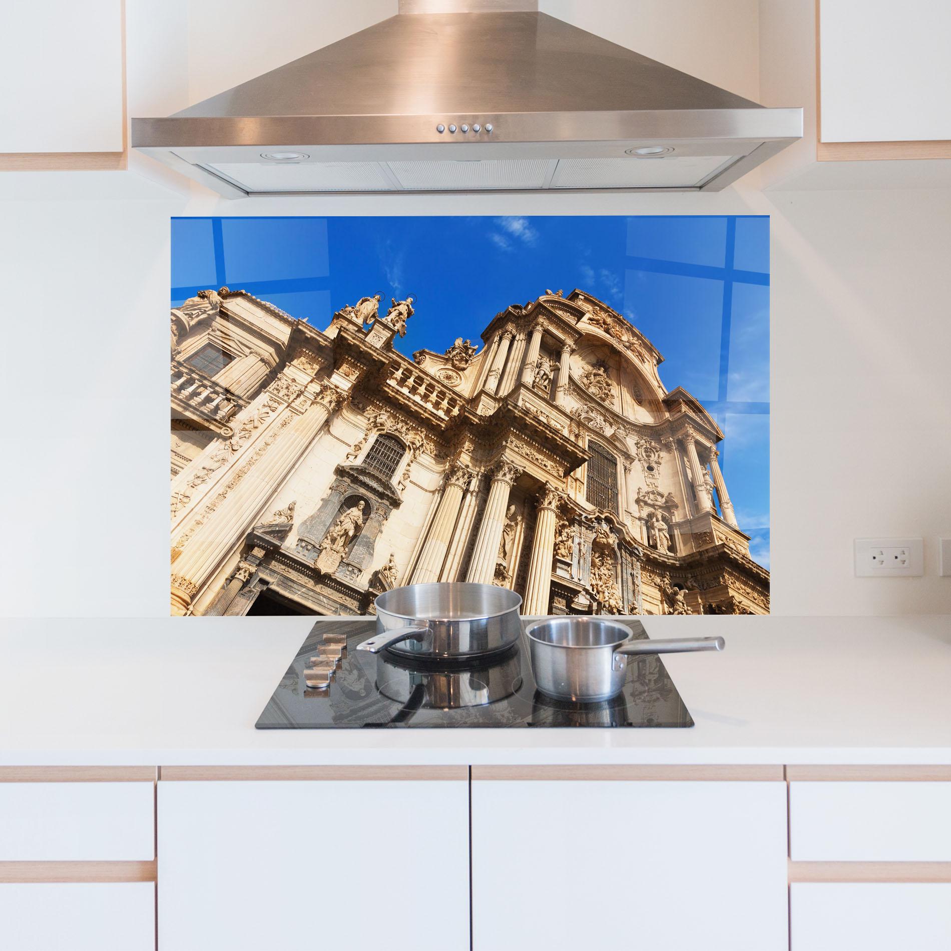 Стъклен панел за кухня Church Saint Mary mockup 5
