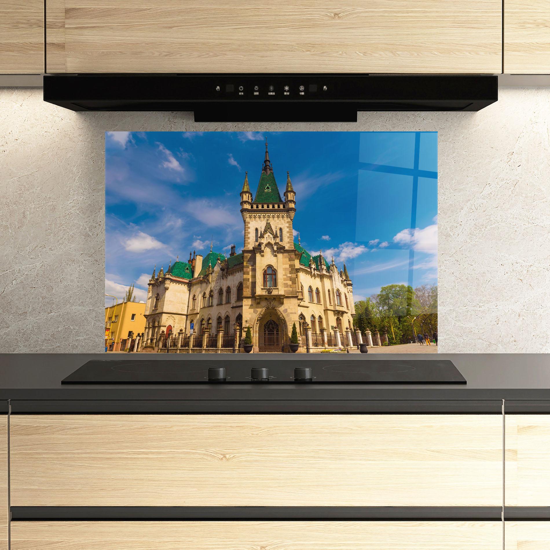 Стъклен панел за кухня Jakabov Palace Slovakia mockup 3