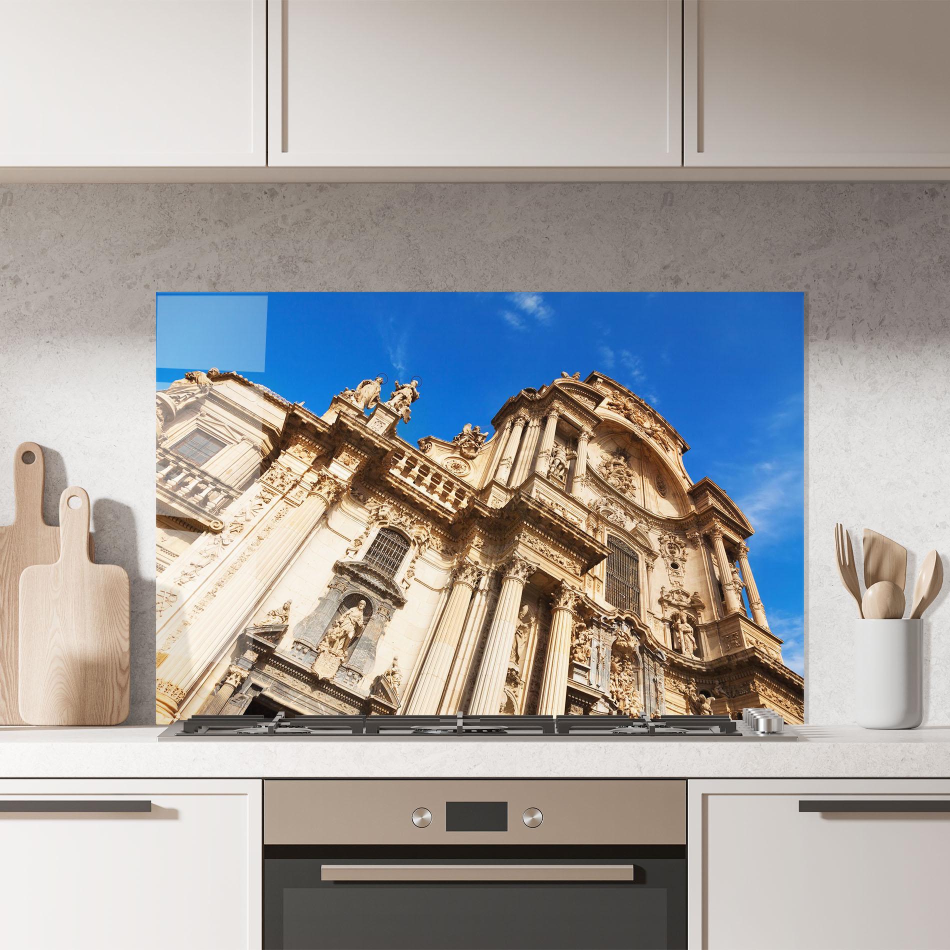 Стъклен панел за кухня Church Saint Mary mockup 7