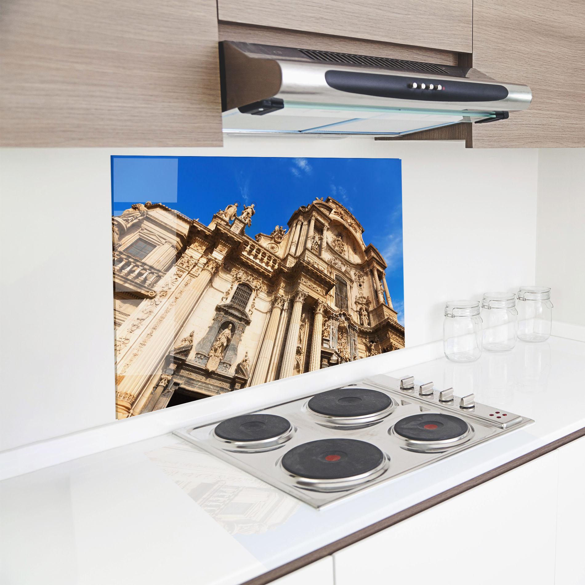 Стъклен панел за кухня Church Saint Mary mockup 8