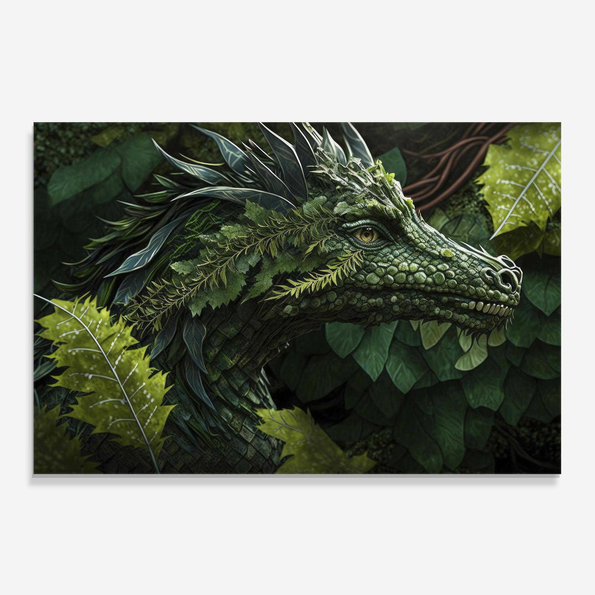 Стъклен панел за кухня Forest Dragon mockup 0