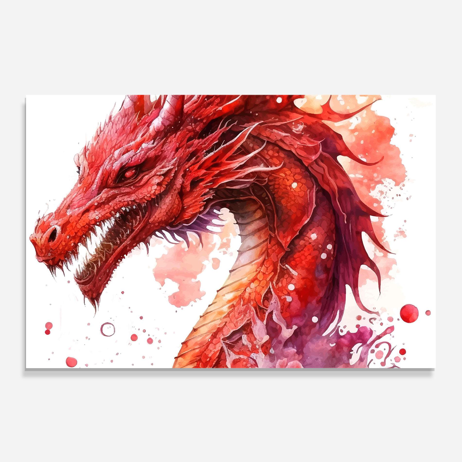 Стъклен панел за кухня Red Dragon Art mockup 0