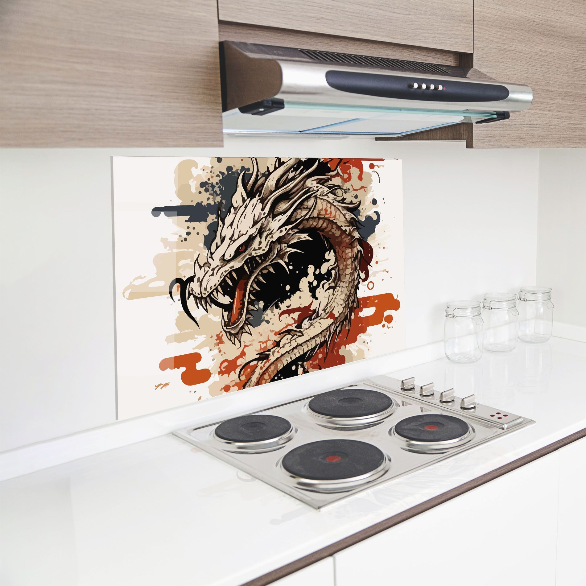 Cream Dragon Art mockup 8