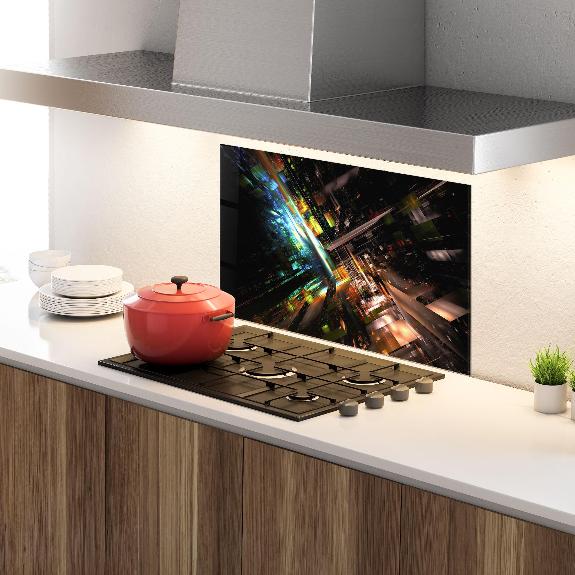 Стъклен панел за кухня Dimension Dasher mockup 4