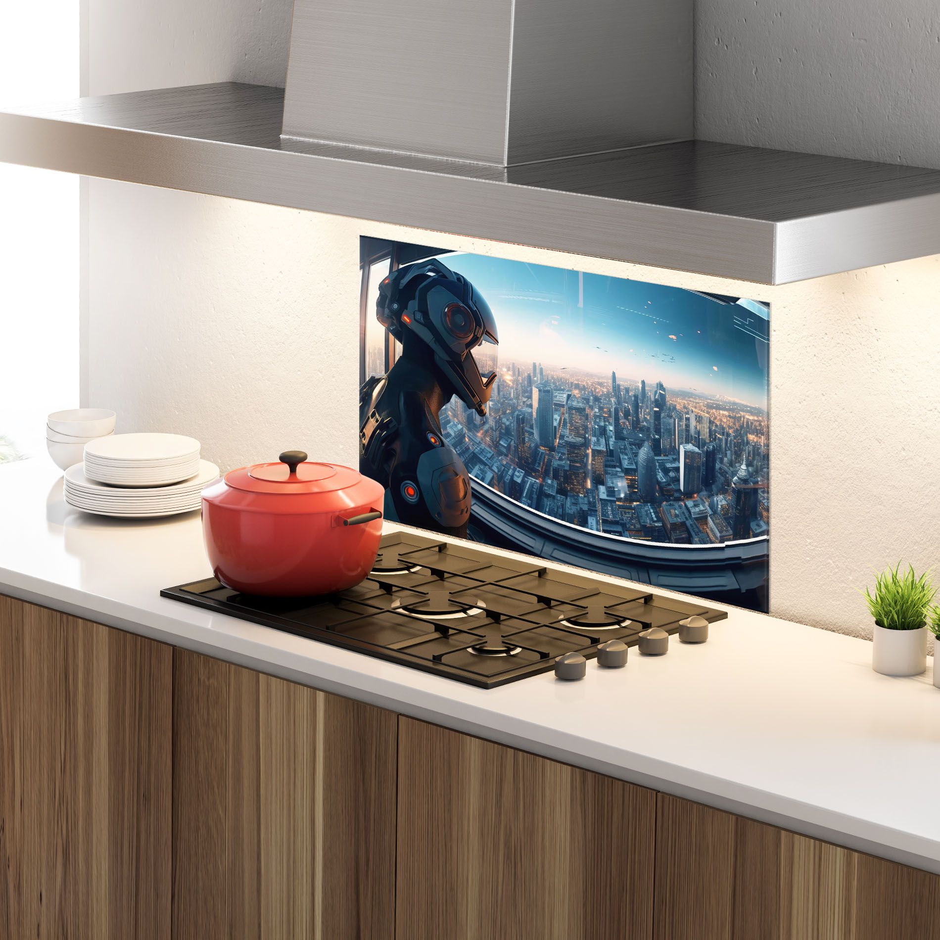 Futuristic Robot mockup 4