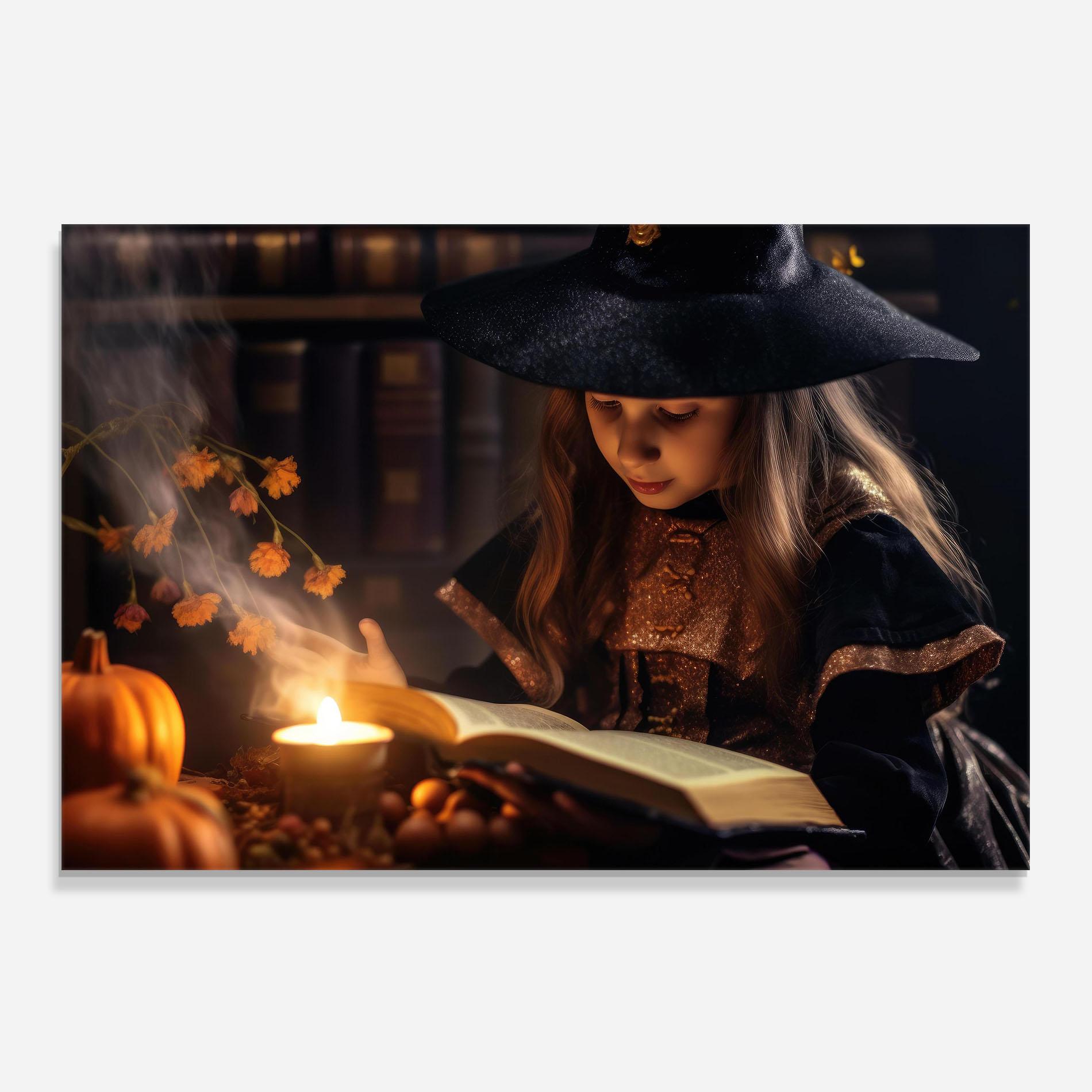 Стъклен панел за кухня Little Witch mockup 0