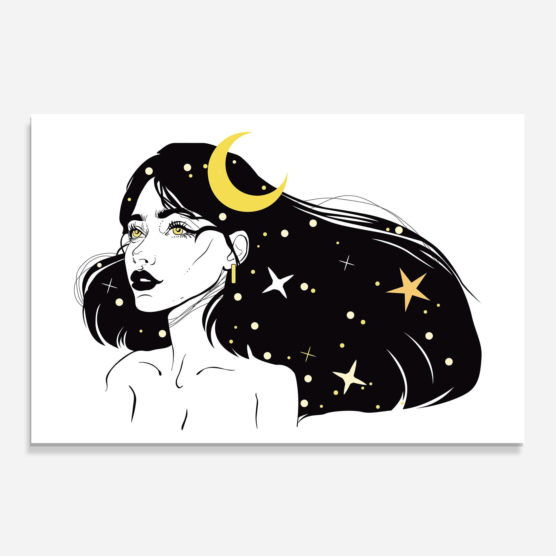 Стъклен панел за кухня Night Witch mockup 0