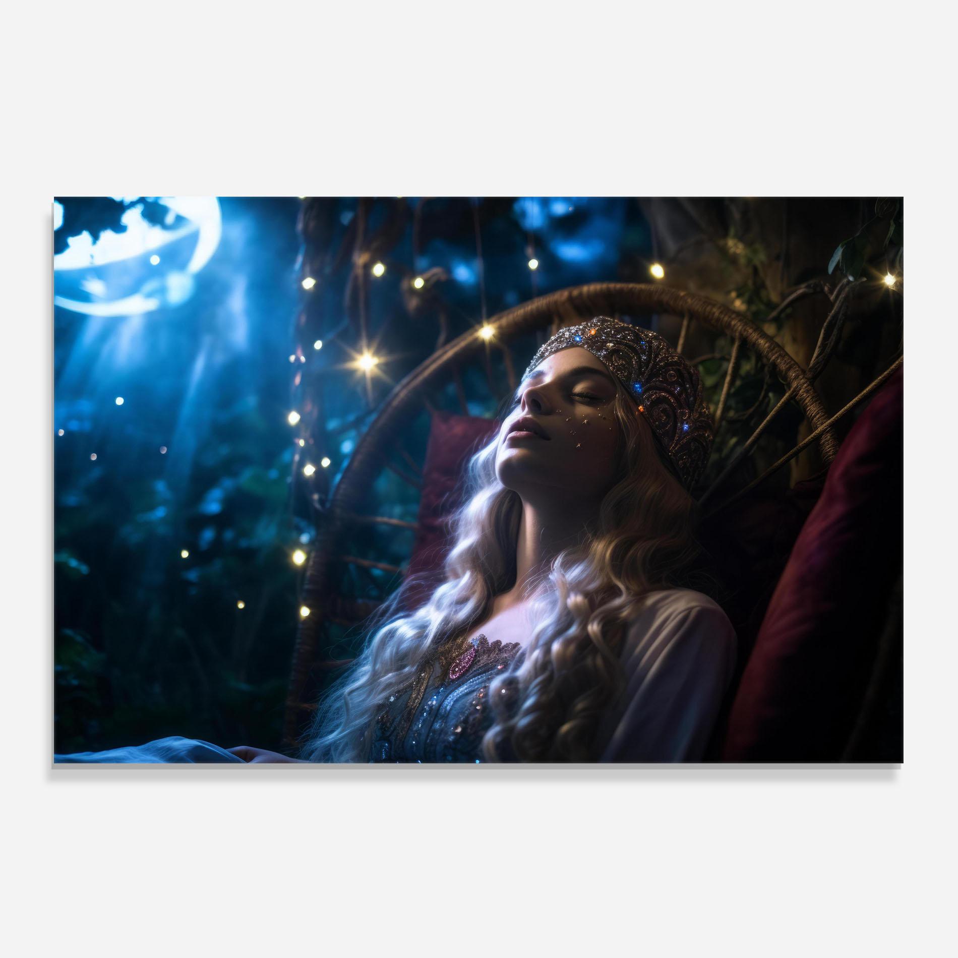 Стъклен панел за кухня Witch Sleeping mockup 0