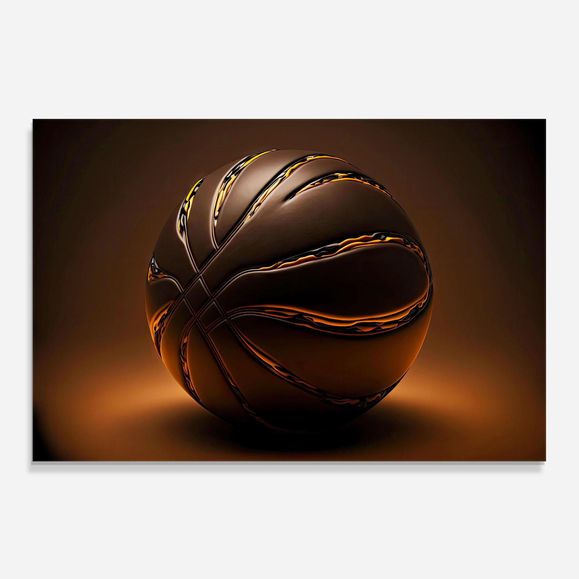 Стъклен панел за кухня Glossy Basketball mockup 0