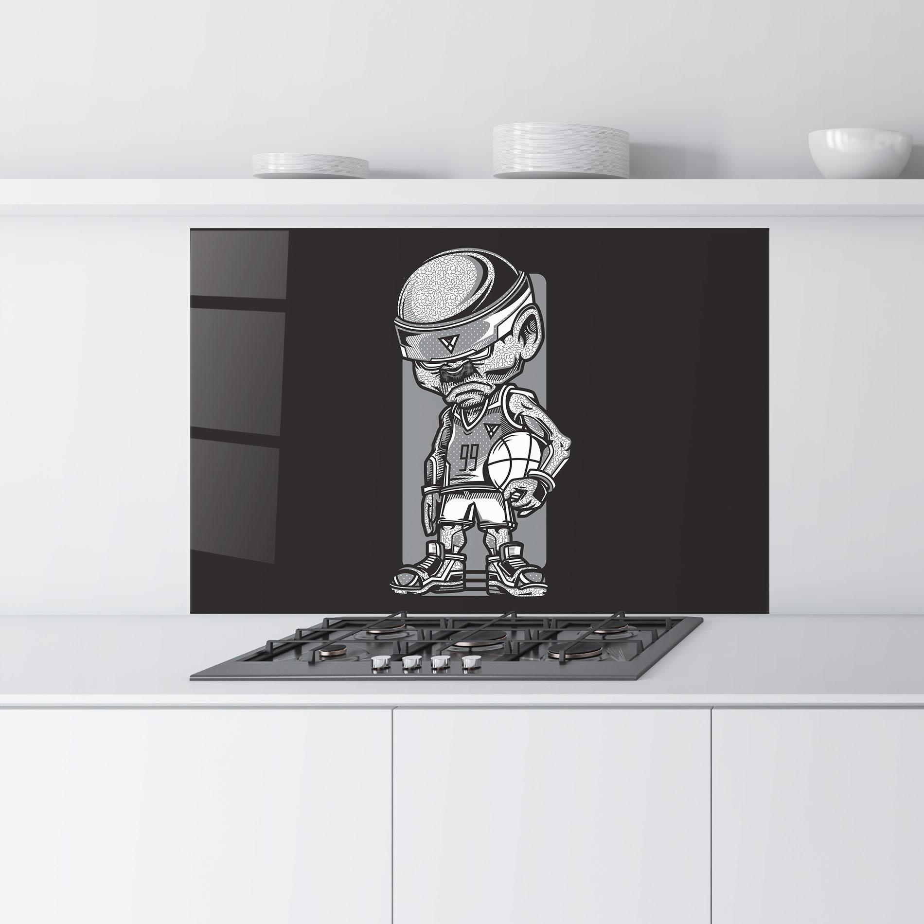 Стъклен панел за кухня Old Man Basket mockup 9