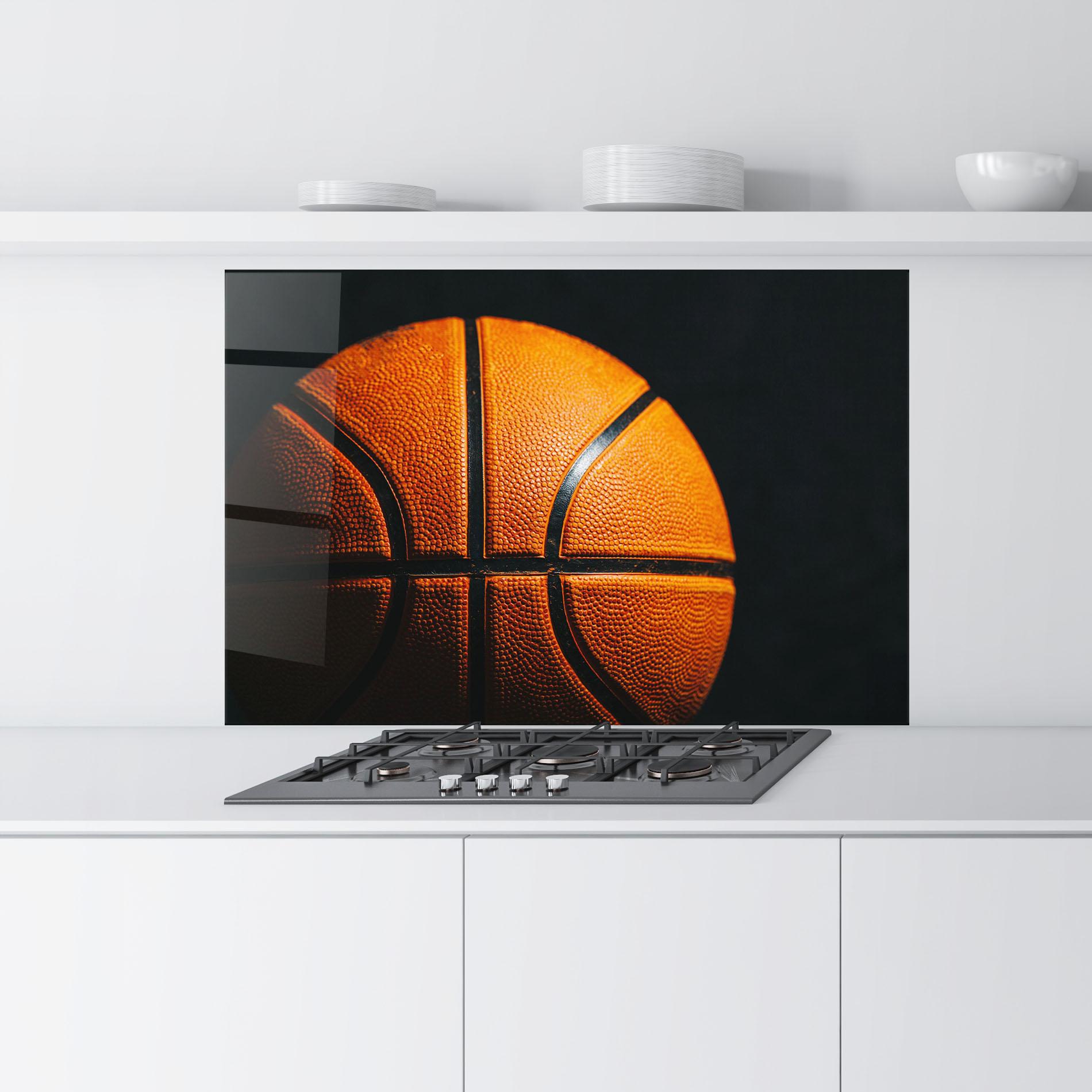 Стъклен панел за кухня Orange Basketball mockup 9