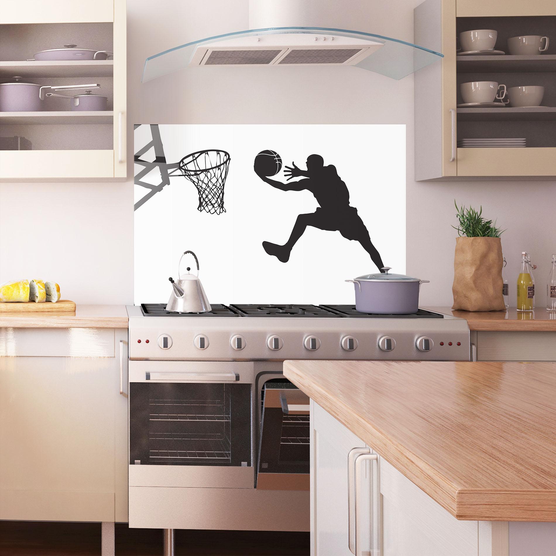 Стъклен панел за кухня Jump Basket mockup 1