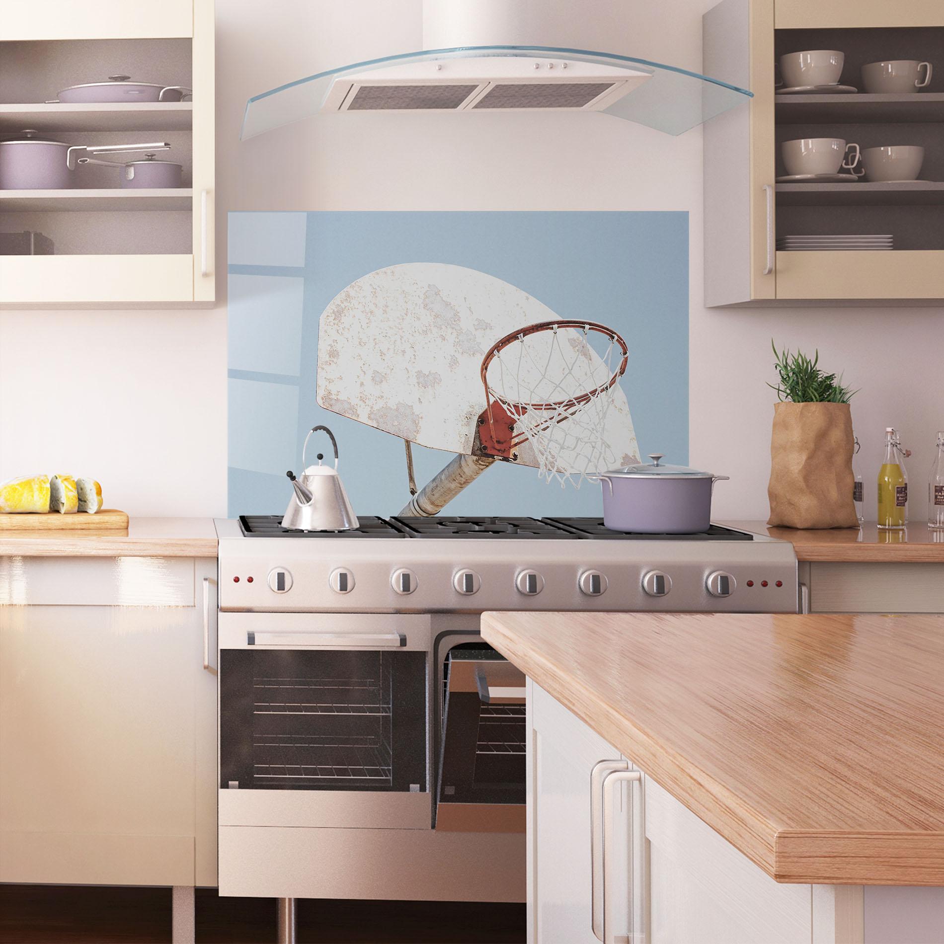 Стъклен панел за кухня Old Basketball Hoop mockup 1