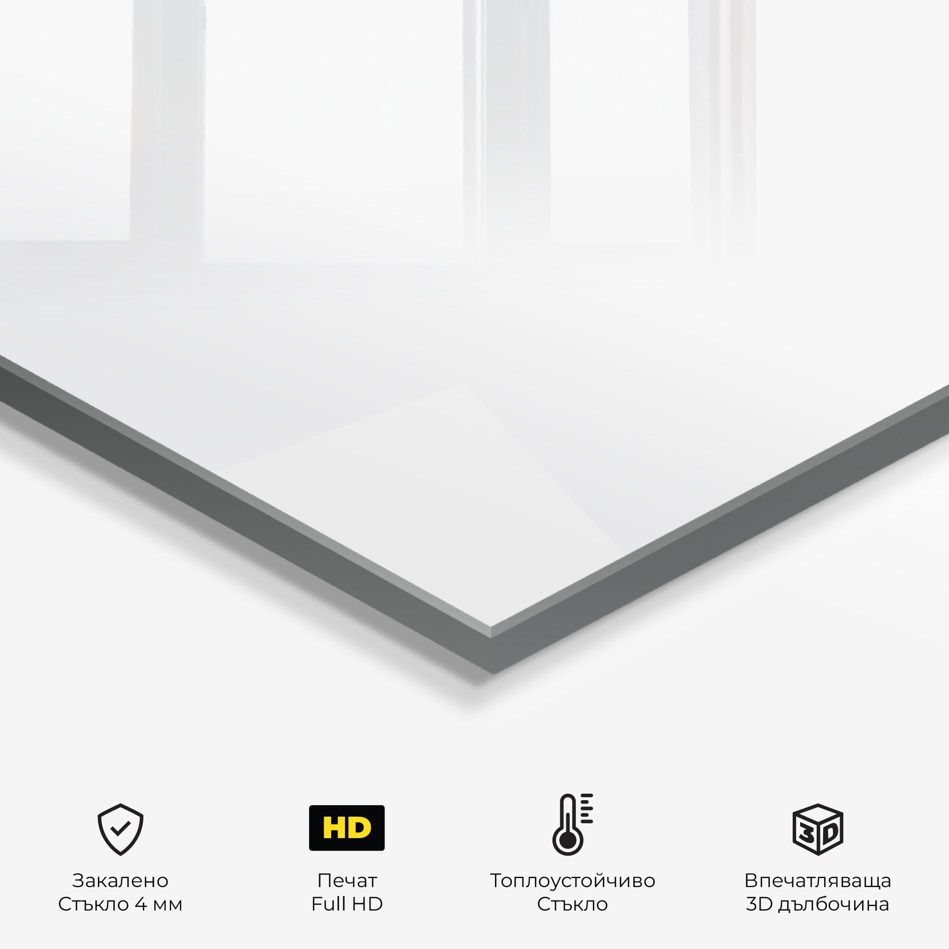 Стъклен панел за кухня Grey Basket Hoop mockup 2