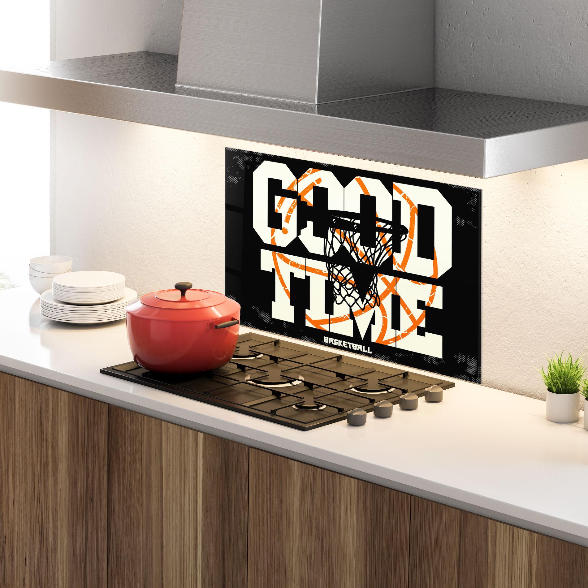 Стъклен панел за кухня Good Time Basket mockup 4