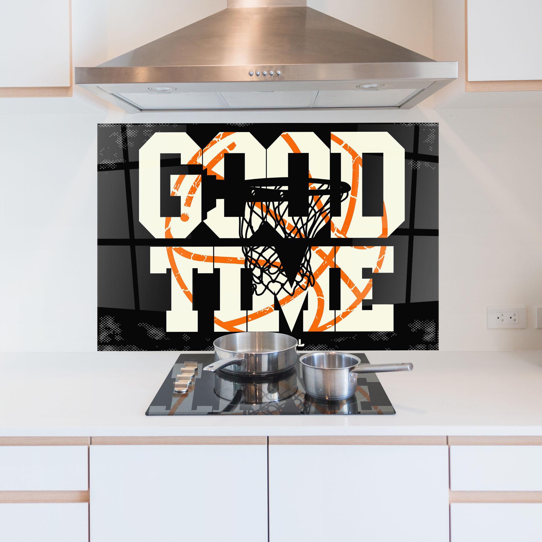Стъклен панел за кухня Good Time Basket mockup 5