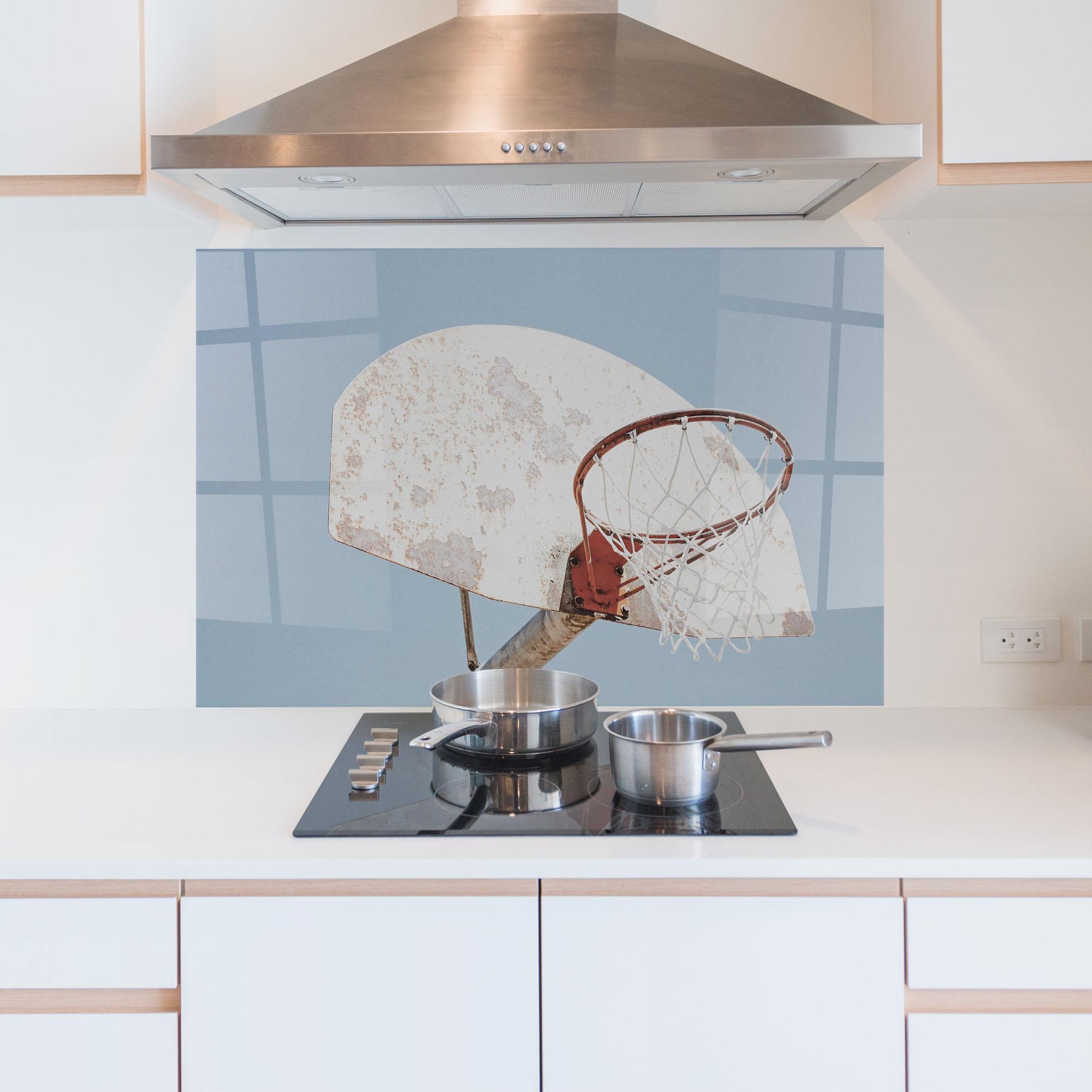 Стъклен панел за кухня Old Basketball Hoop mockup 5