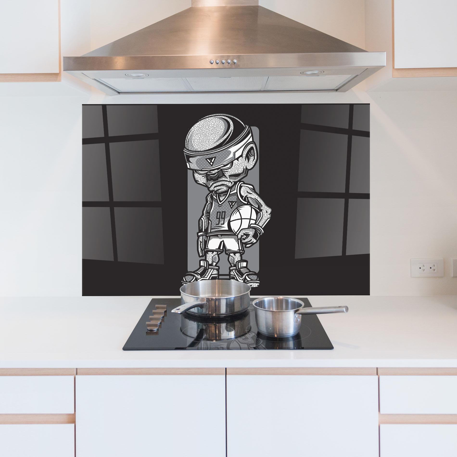 Стъклен панел за кухня Old Man Basket mockup 5