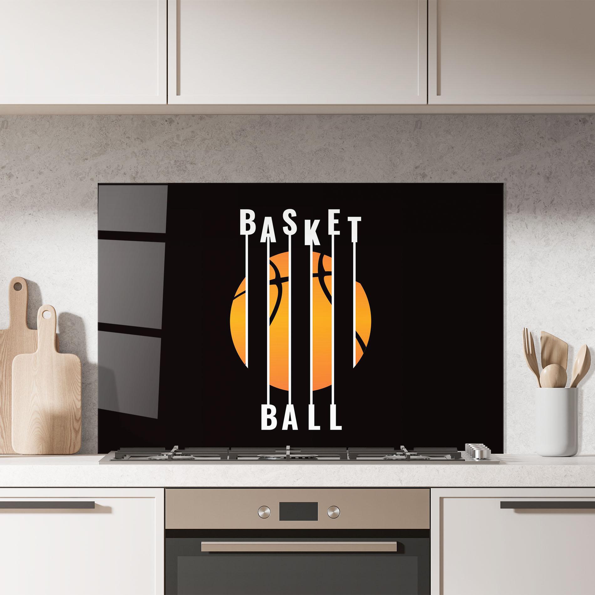 Стъклен панел за кухня Basket Ball mockup 7
