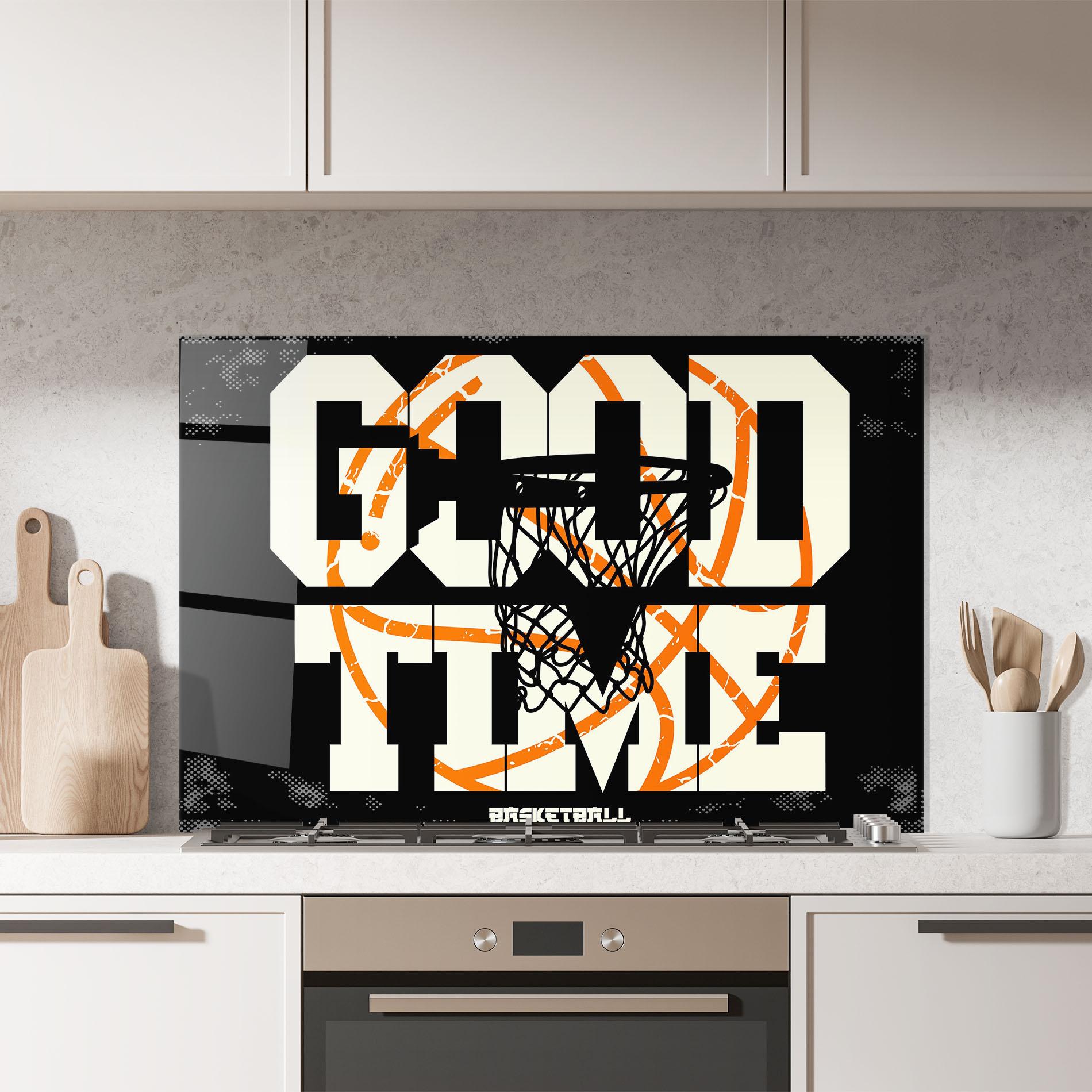 Стъклен панел за кухня Good Time Basket mockup 7