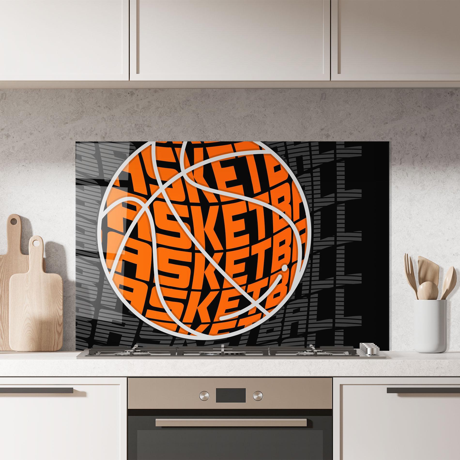 Стъклен панел за кухня Grey Orange Basket mockup 7