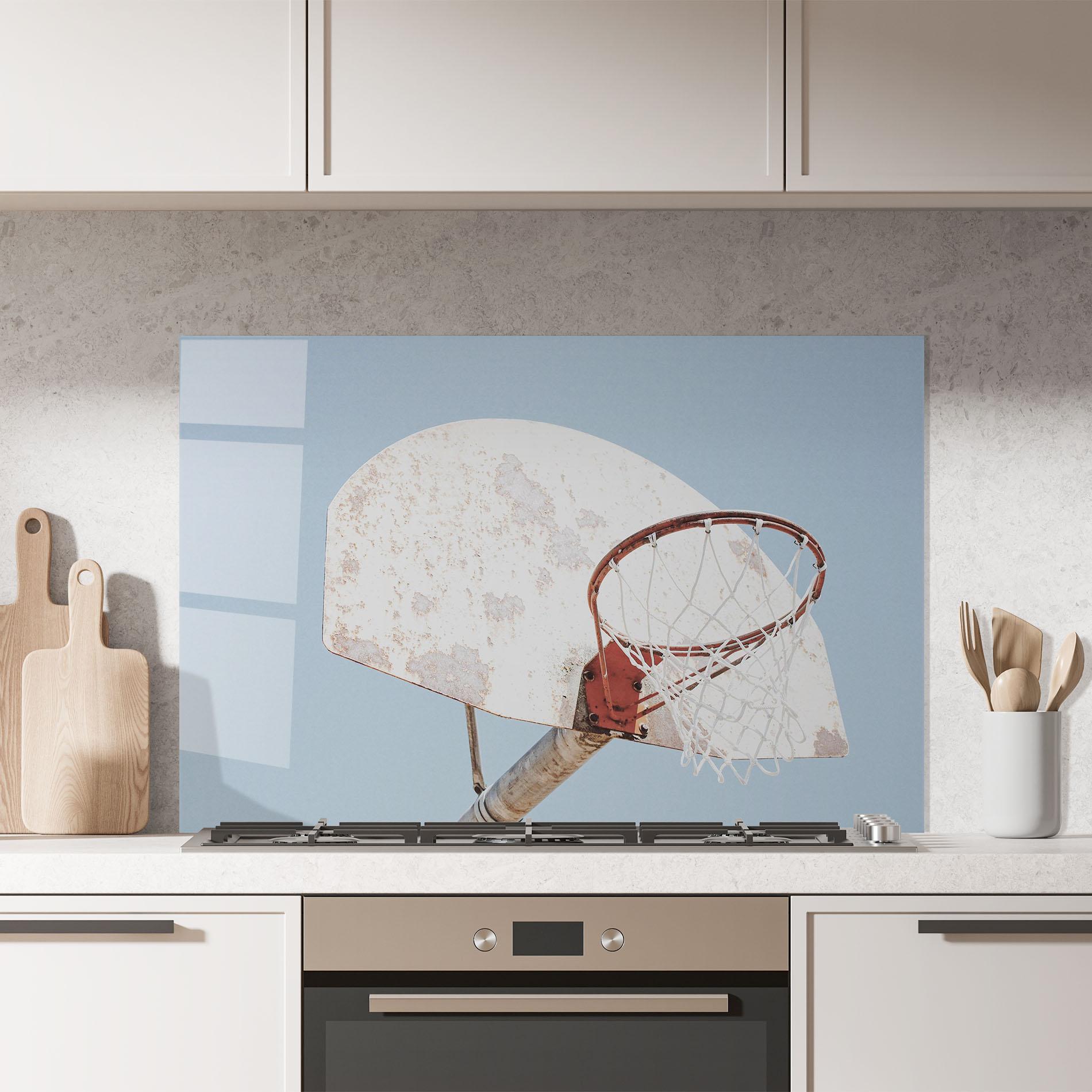 Стъклен панел за кухня Old Basketball Hoop mockup 7