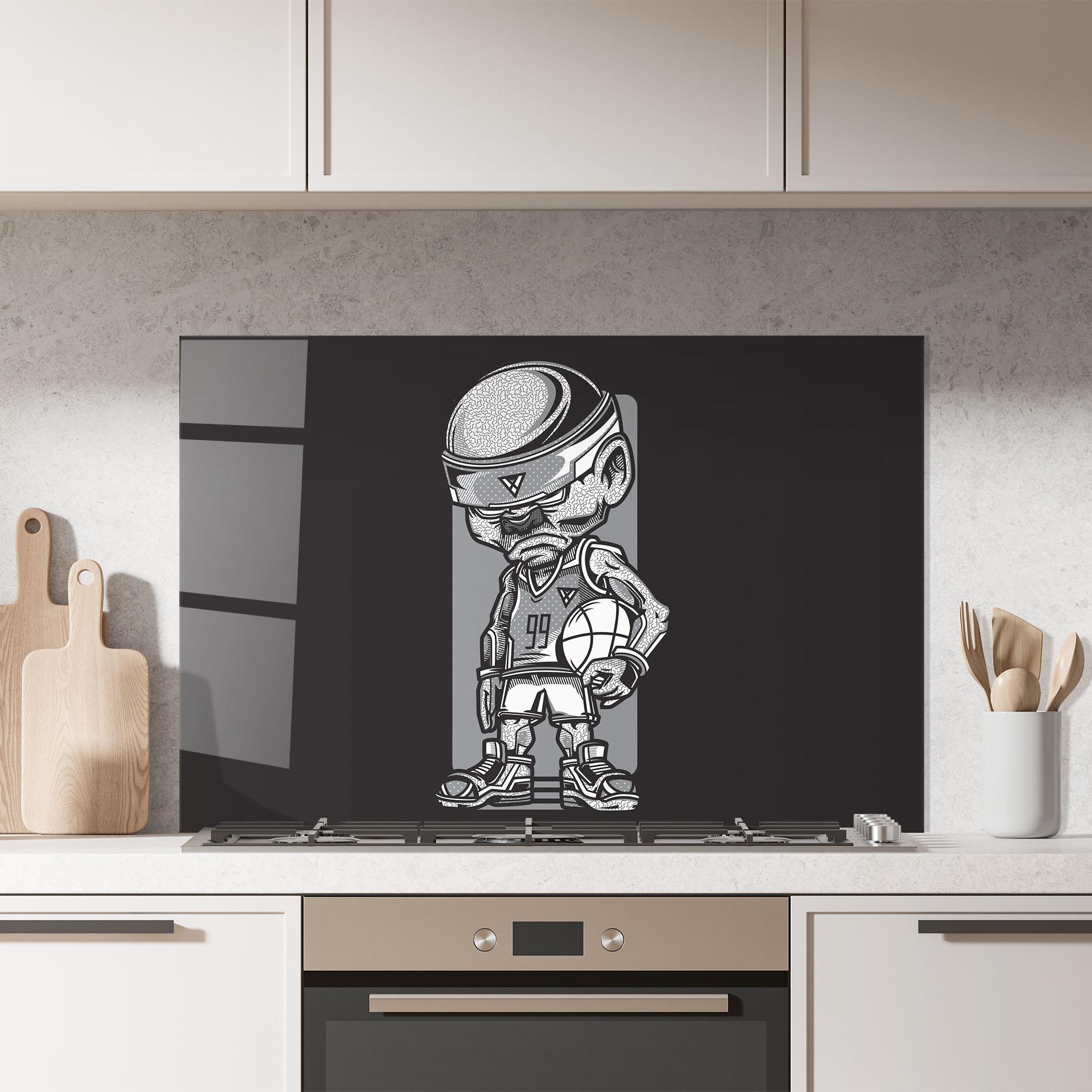 Стъклен панел за кухня Old Man Basket mockup 7