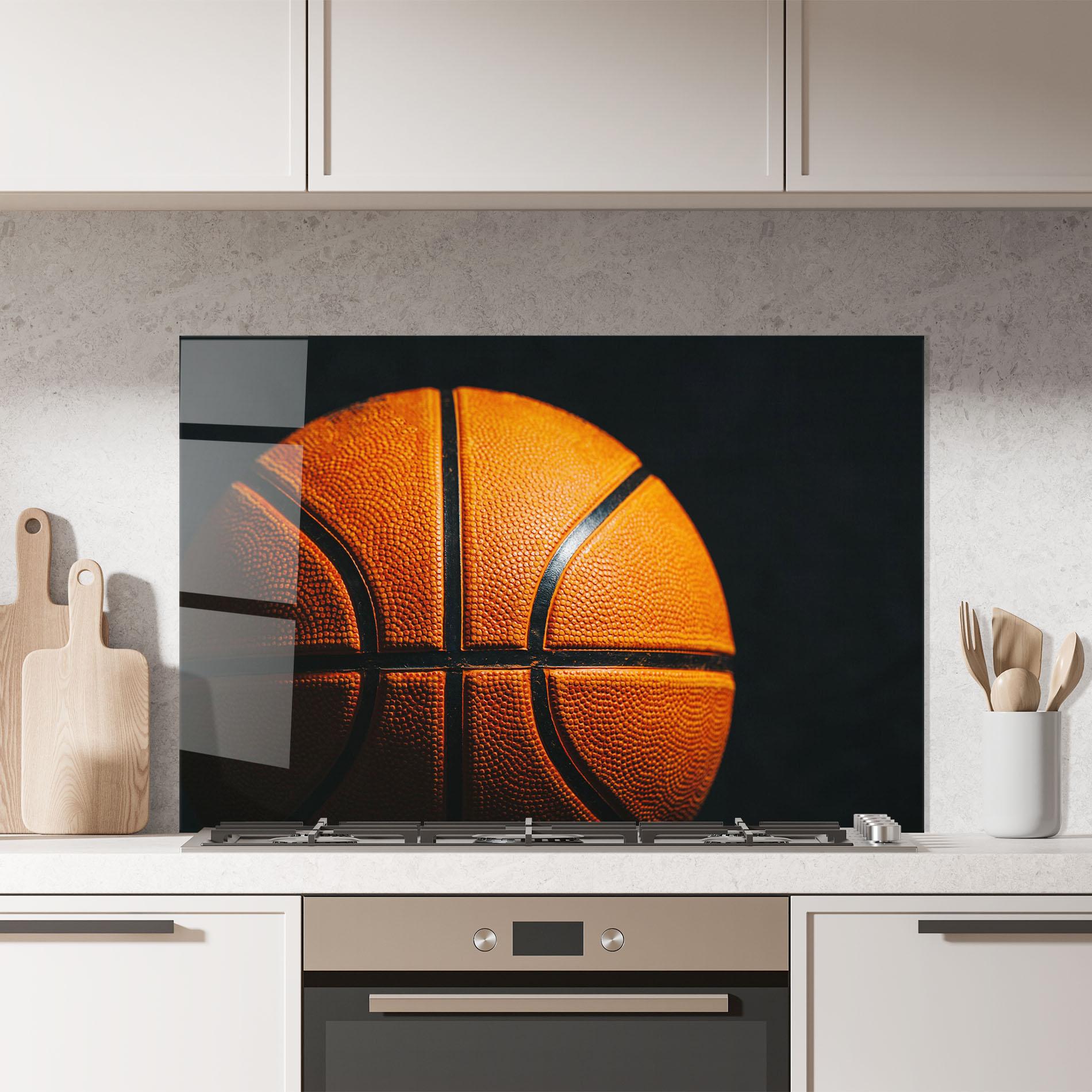 Стъклен панел за кухня Orange Basketball mockup 7