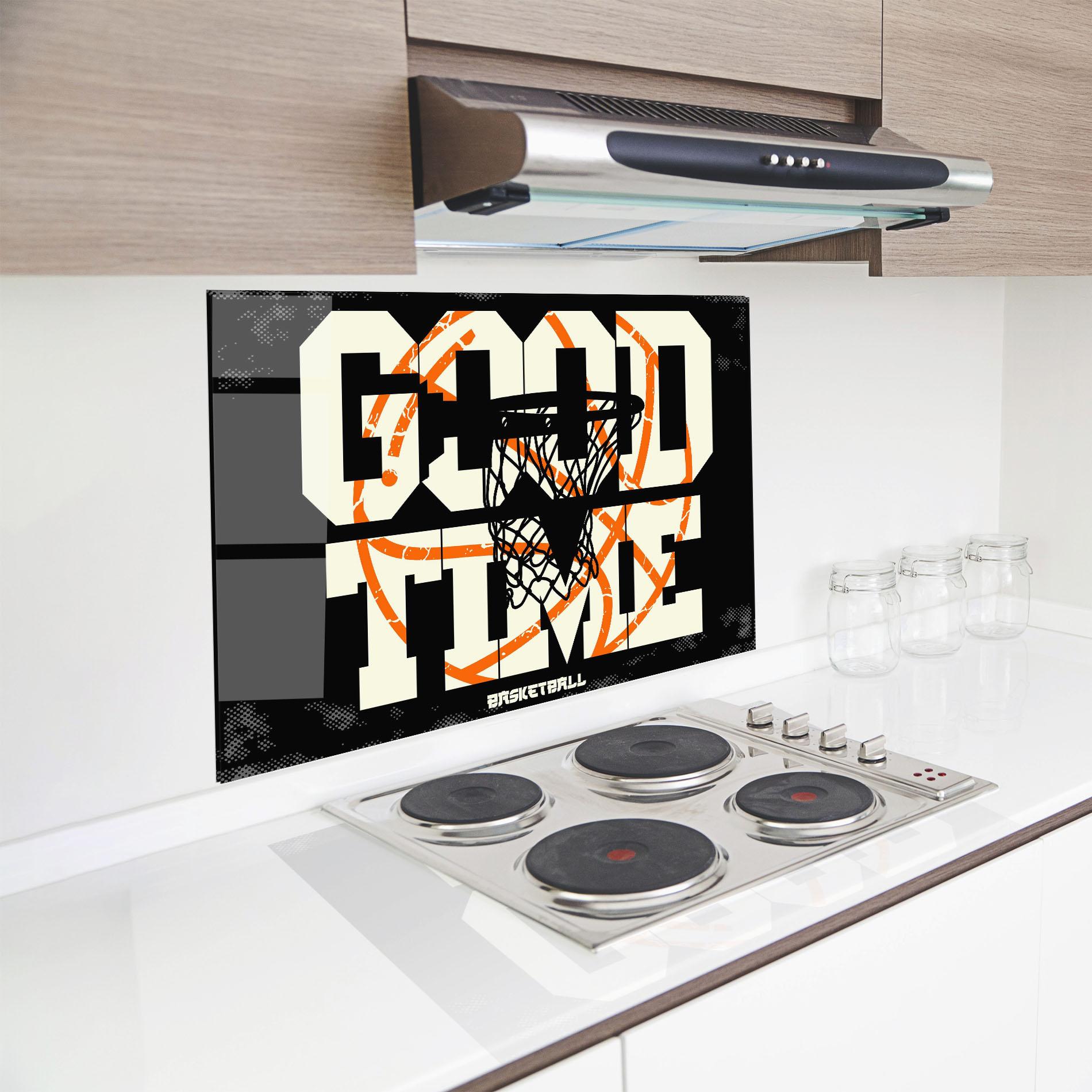 Стъклен панел за кухня Good Time Basket mockup 8
