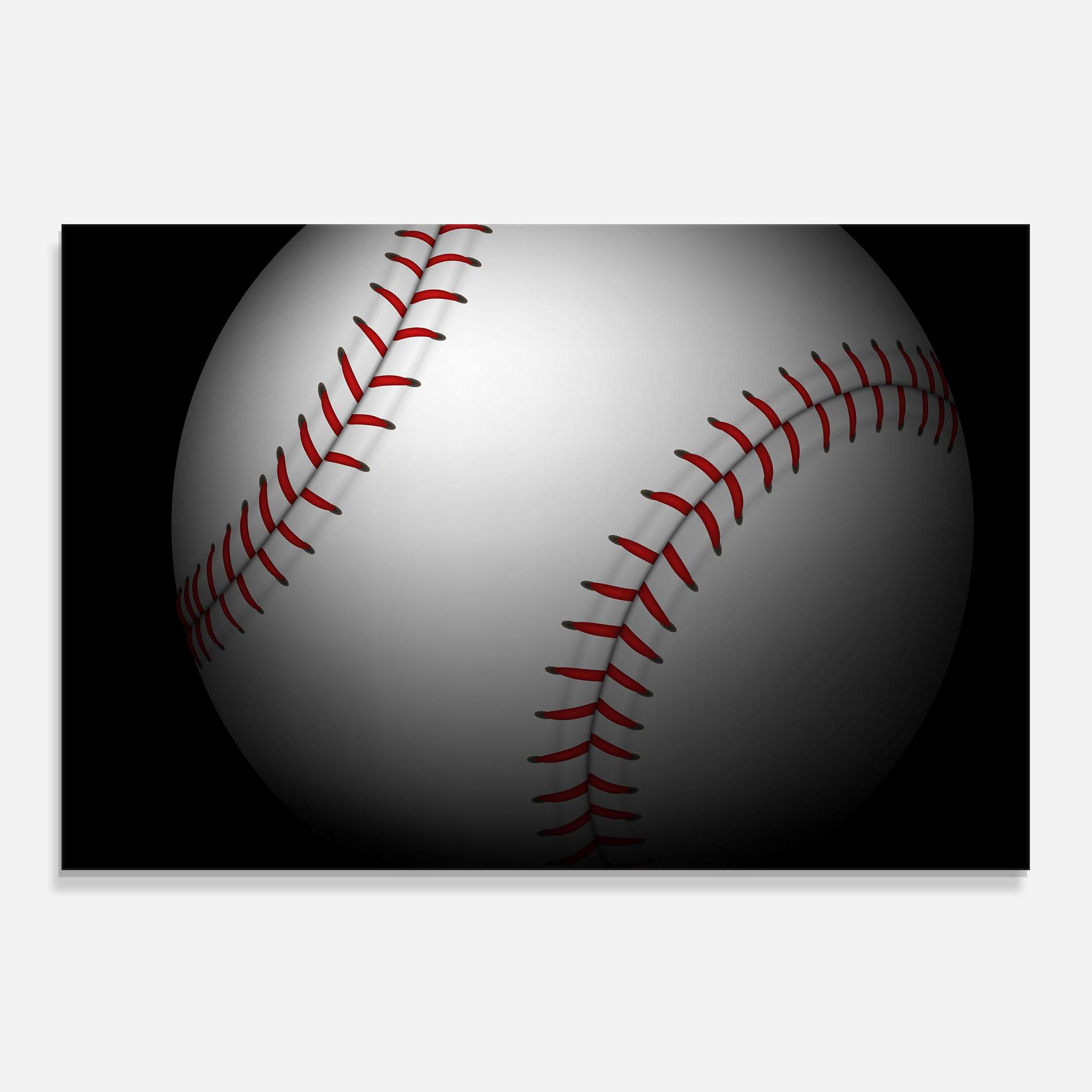 Стъклен панел за кухня Close Up Baseball mockup 0