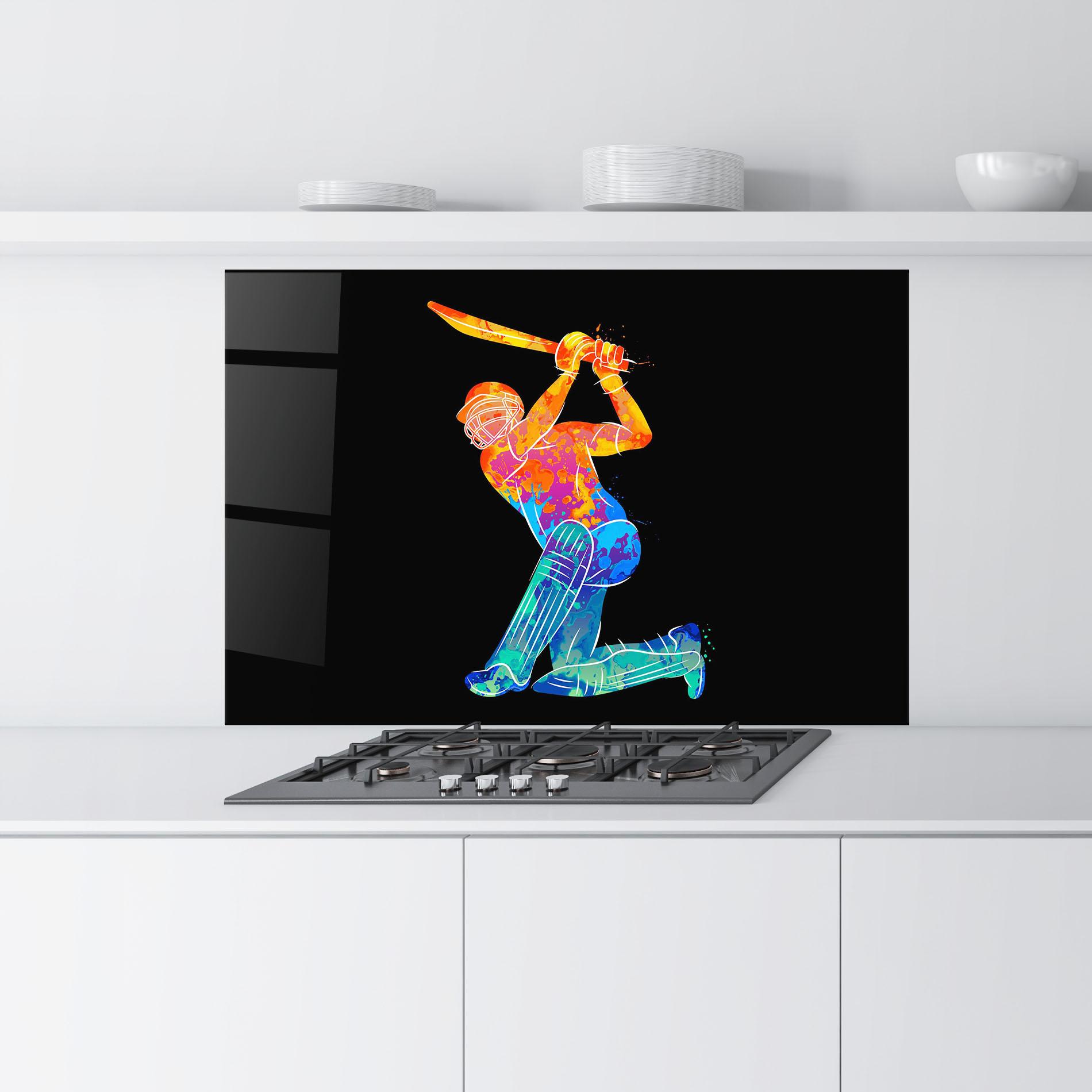 Стъклен панел за кухня Baseball Color Art mockup 9