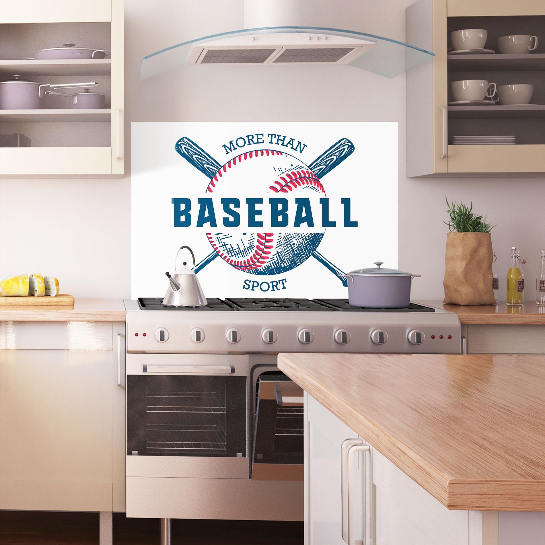 Стъклен панел за кухня Baseball Sport mockup 1