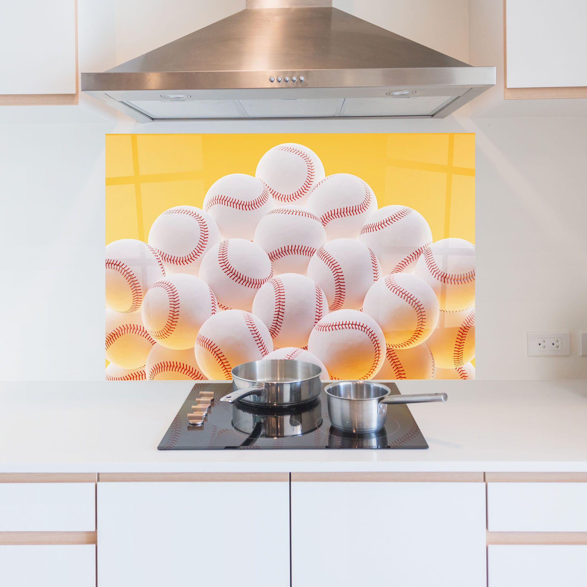 Baseball Ball On Yellow mockup 5