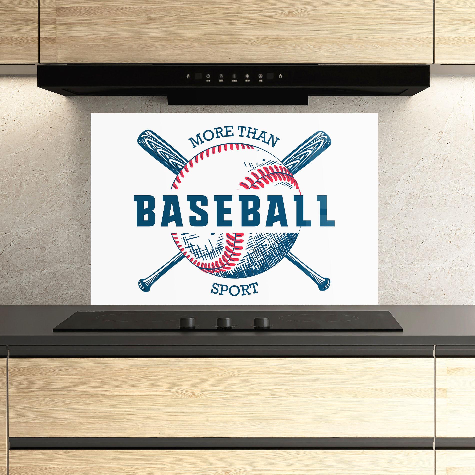 Стъклен панел за кухня Baseball Sport mockup 3