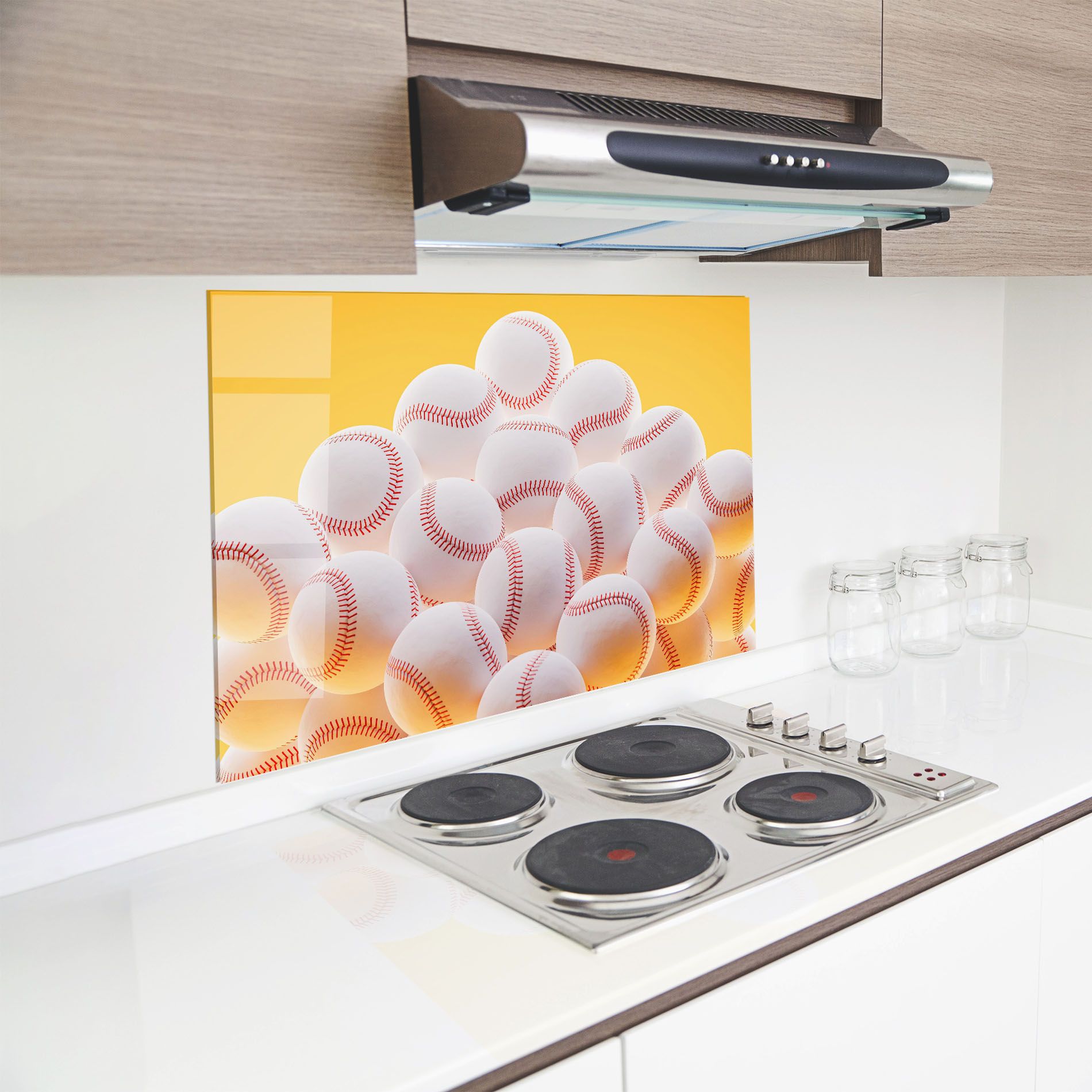 Baseball Ball On Yellow mockup 8